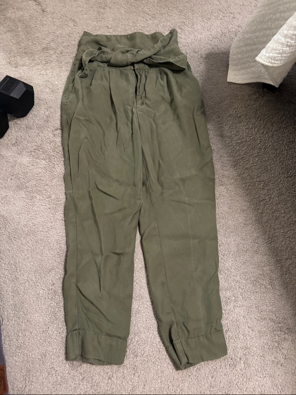 Vintage Anthropologie Olive Green Relaxed Fit Trousers